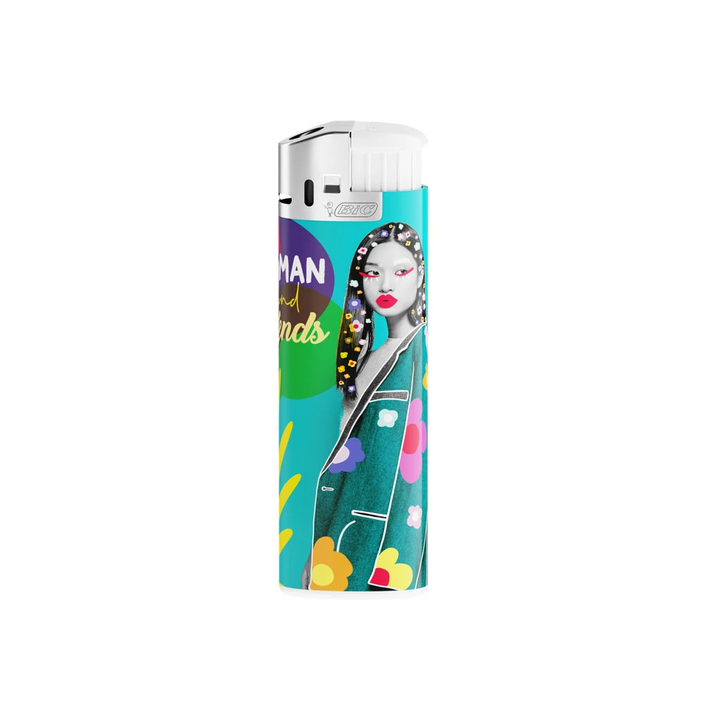 BIC J38 Chrome Lighter - tändare med digitaltryck