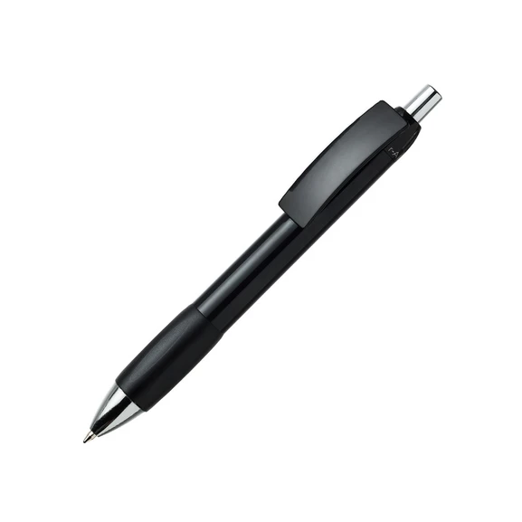 Add Chrome Recycled svart kulspetspenna med grepp