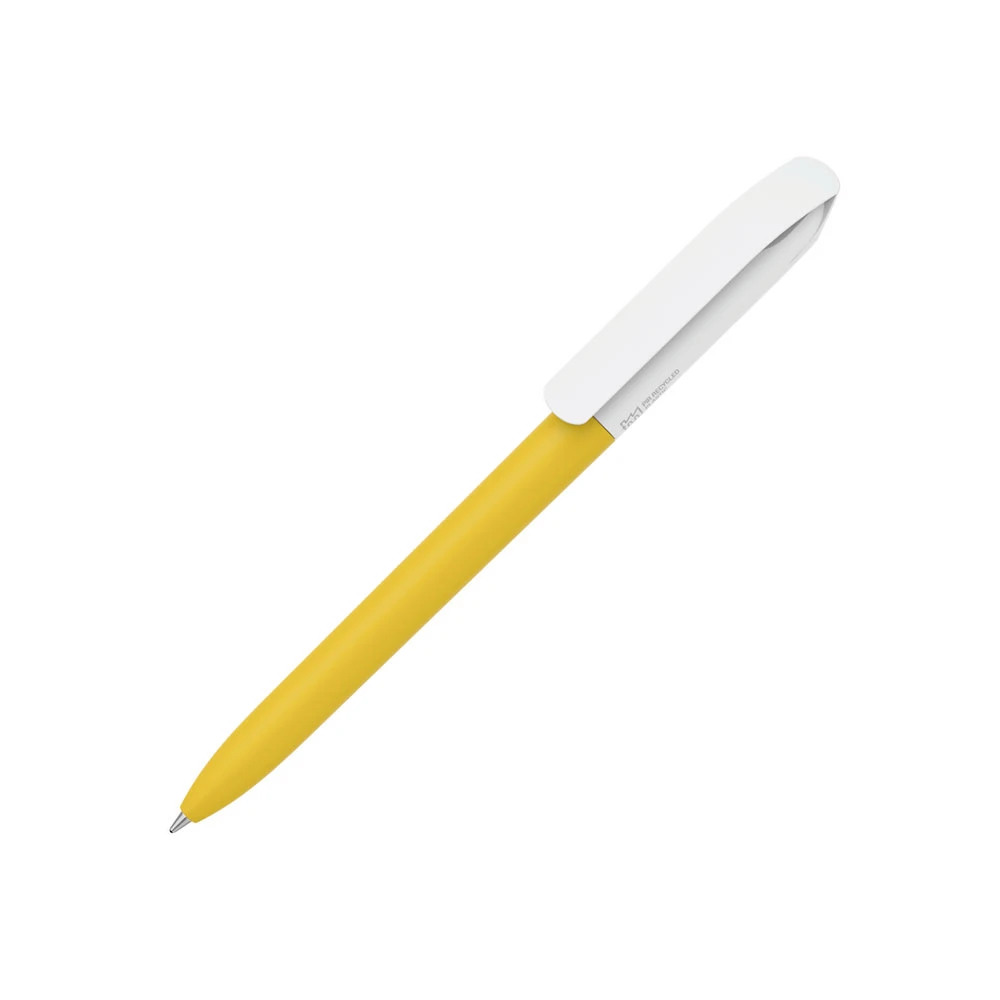 ZED Matt yellow and white promotional pen from Maxema