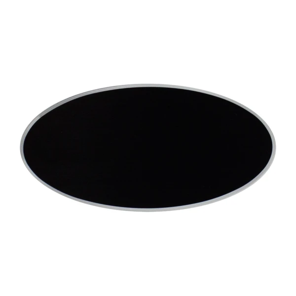 Munchen oval name tag in black alumnium