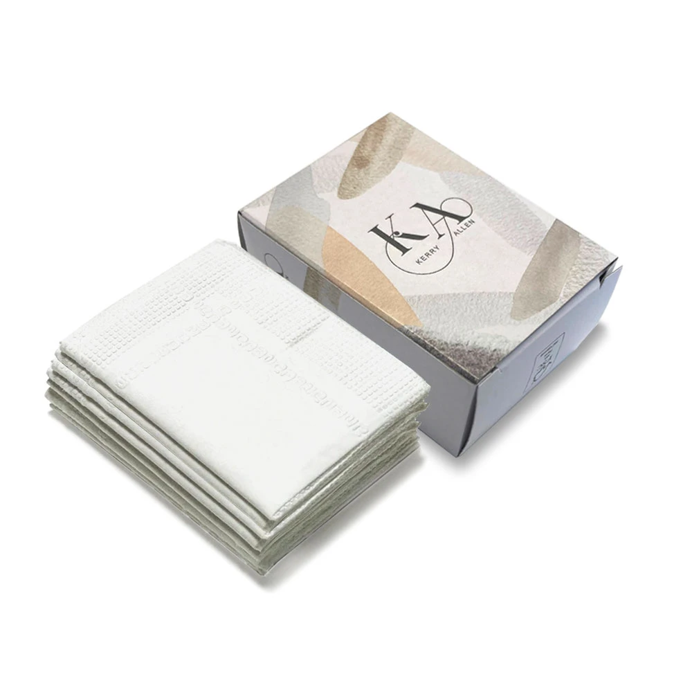 Pocket Tissues next to a custom printed box