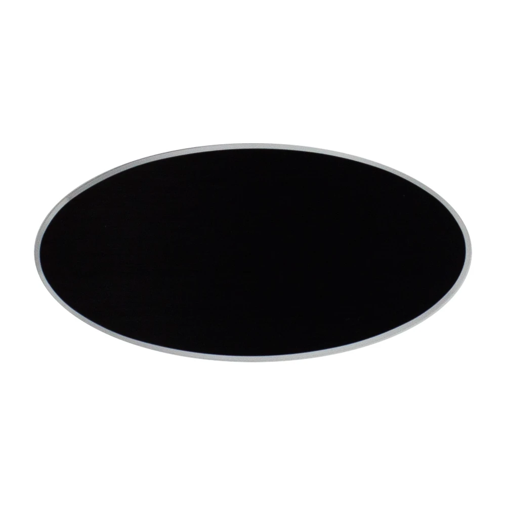 Munchen oval name tag in black alumnium