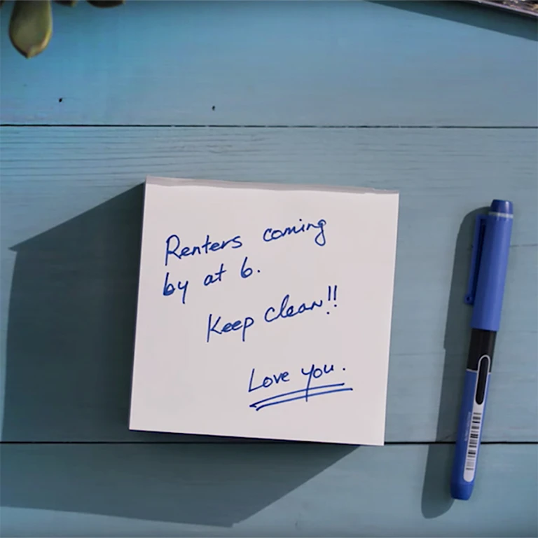pen and note