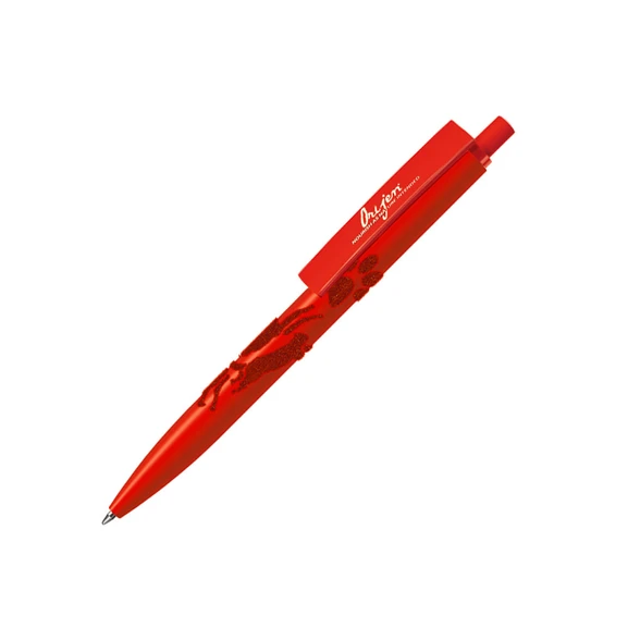 Erga e-Progress XL Recycled röd penna med tryck