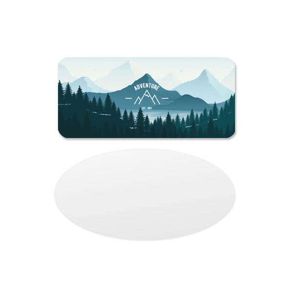 Profile Tag EcoMark rectangular with print and oval white