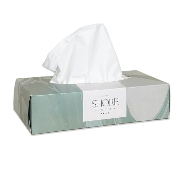 Classic Tissue Box with custom printing "SHORE"